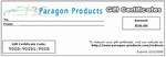 Paragon Products Gift Certificate