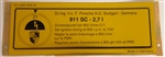911.006.508.00 Porsche Timing Decal