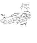 931.559.133.00 Porsche Door Moulding