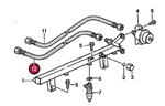 944.356.029.15 Porsche 968 Fuel Line Supply at Fuel Rail
