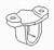 #5 bushing clamp - sway bar, end, left