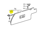 944.731.437.00.01C Porsche 968 Sun Visor Hinge